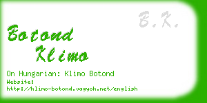 botond klimo business card